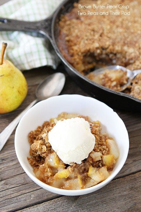 Brown Butter Pear Crisp Recipe on twopeasandtheirpod.com Brown Butter Pear Crisp Recipe on twopeasandtheirpod.com