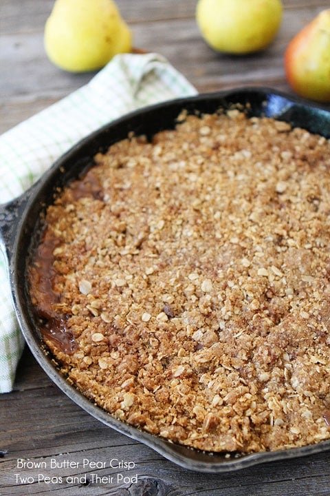Brown Butter Pear Crisp Recipe on twopeasandtheirpod.com The brown butter makes this crisp extra special! Brown Butter Pear Crisp Recipe on twopeasandtheirpod.com The brown butter makes this crisp extra special!