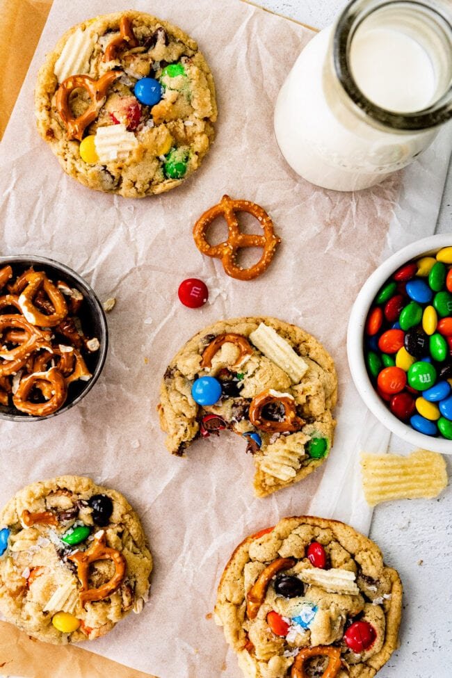 kitchen sink cookies with milk