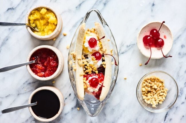 how to make a banana split