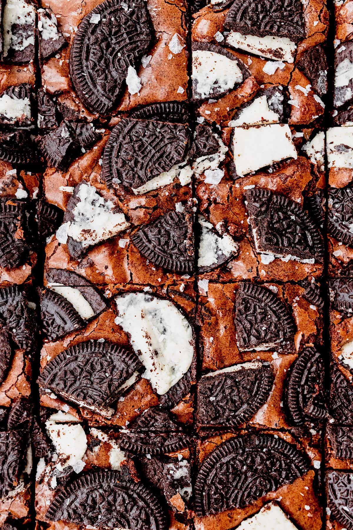 pan of Oreo brownies.
