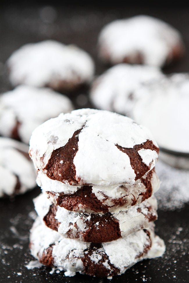 Snowy-Topped Brownie Drops Recipe on twopeasandtheirpod.com Soft, fudgy brownie cookies rolled in confectioners' sugar to create a beautiful snowy top. These cookies are a holiday favorite! Snowy-Topped Brownie Drops Recipe