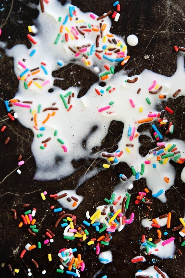 Sprinkle Chocolate Chip Cookie Ice Cream Sandwiches Recipe on twopeasandtheirpod.com Everyone LOVES these ice cream sandwiches. Such a fun dessert! Sprinkle Chocolate Chip Cookie Ice Cream Sandwiches Recipe