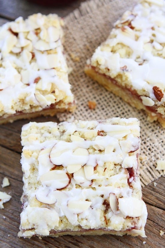 Raspberry Almond Shortbread Bars Recipe