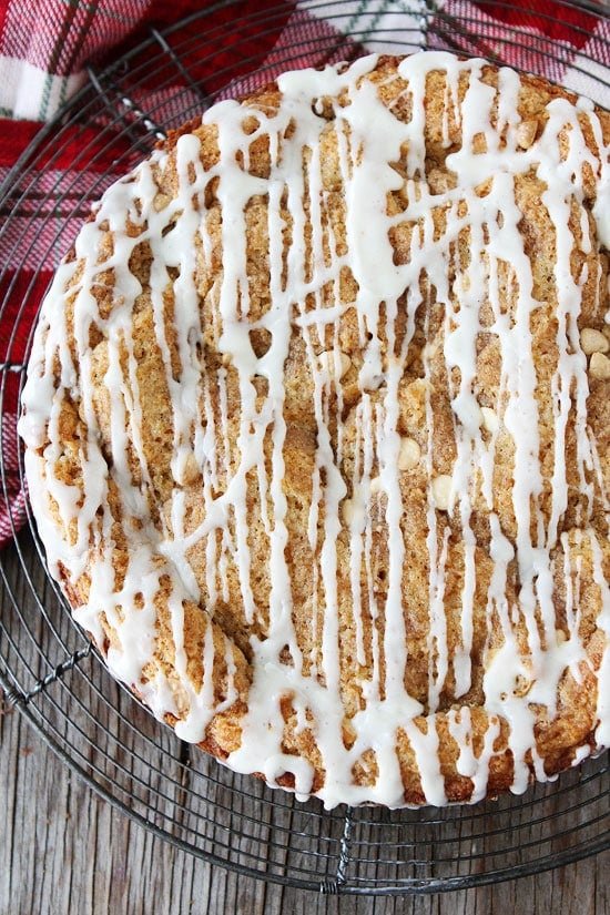 Eggnog White Chocolate Streusel Cake Recipe on twopeasandtheirpod.com Love this easy and festive cake! Eggnog White Chocolate Streusel Cake Recipe