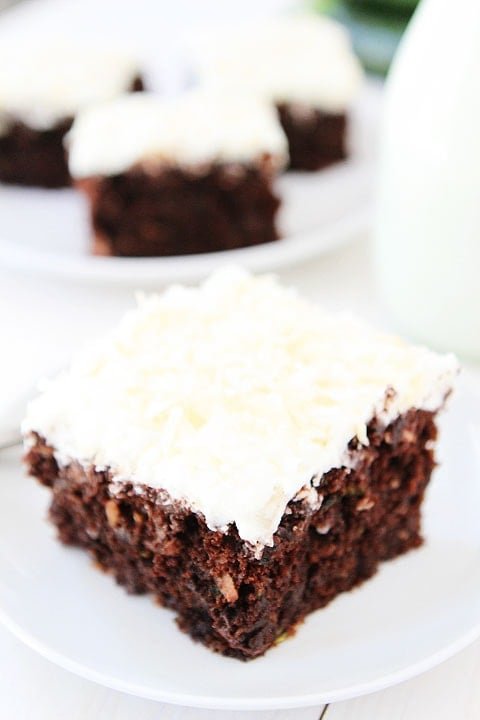 Chocolate Zucchini Coconut Cake Recipe on twopeasandtheirpod.com Chocolate Zucchini Coconut Cake Recipe