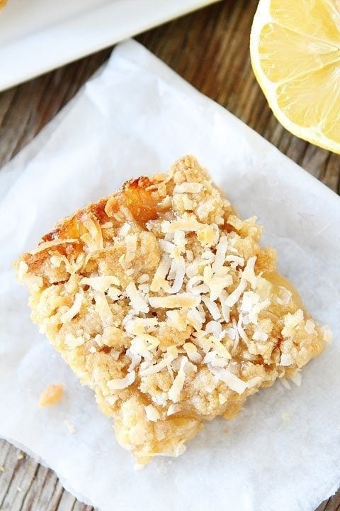 Lemon Coconut Crumb Bars Recipe Lemon Coconut Crumb Bars Recipe on twopeasandtheirpod.com These bars are easy to make and SO good!