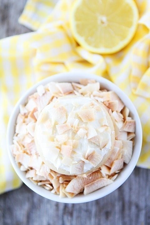 Lemon Cookies with Toasted Coconut Frosting Recipe on twopeasandtheirpod.com Lemon Cookies with Toasted Coconut Frosting Recipe on twopeasandtheirpod.com LOVE these cookies!
