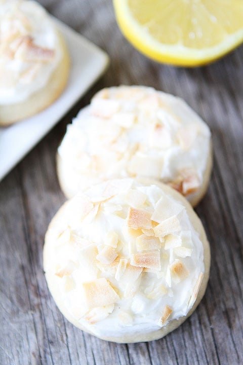 Lemon Cookies with Toasted Coconut Frosting Recipe Lemon Cookies with Toasted Coconut Frosting Recipe on twopeasandtheirpod.com Soft lemon cookies with toasted coconut frosting! These cookies are always a hit!