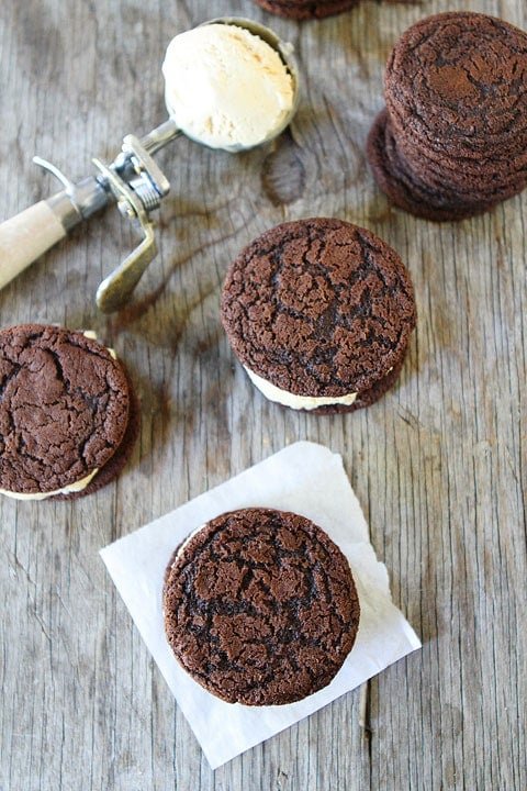 Chocolate Pumpkin Ice Cream Sandwiches on twopeasandtheirpod.com Chocolate Pumpkin Ice Cream Sandwiches on twopeasandtheirpod.com