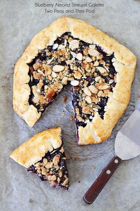 Blueberry Almond Streusel Galette Recipe on twopeasandtheirpod.com Blueberry Almond Streusel Galette Recipe on twopeasandtheirpod.com