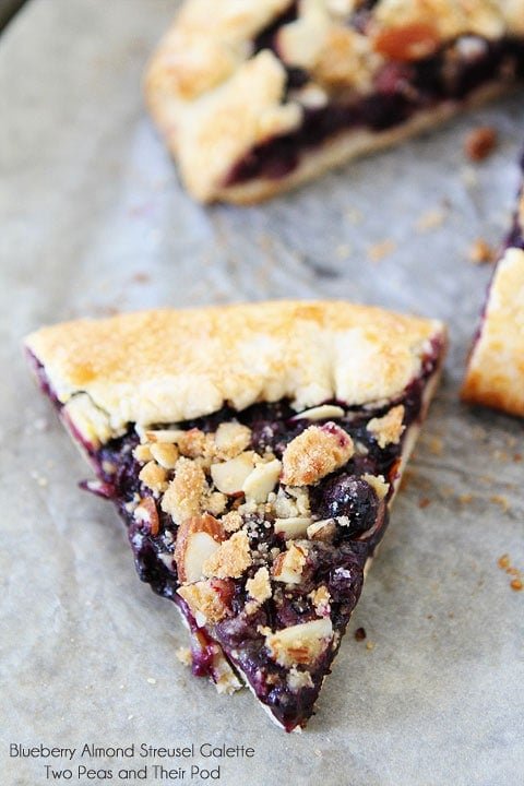 Blueberry Almond Streusel Galette on twopeasandtheirpod.com A rustic summer dessert that everyone will love! Blueberry Almond Streusel Galette on twopeasandtheirpod.com A rustic summer dessert that everyone will love!