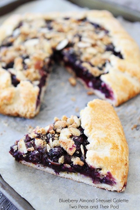 Blueberry Almond Streusel Galette on twopeasandtheirpod.com #recipe Blueberry Almond Streusel Galette on twopeasandtheirpod.com #recipe