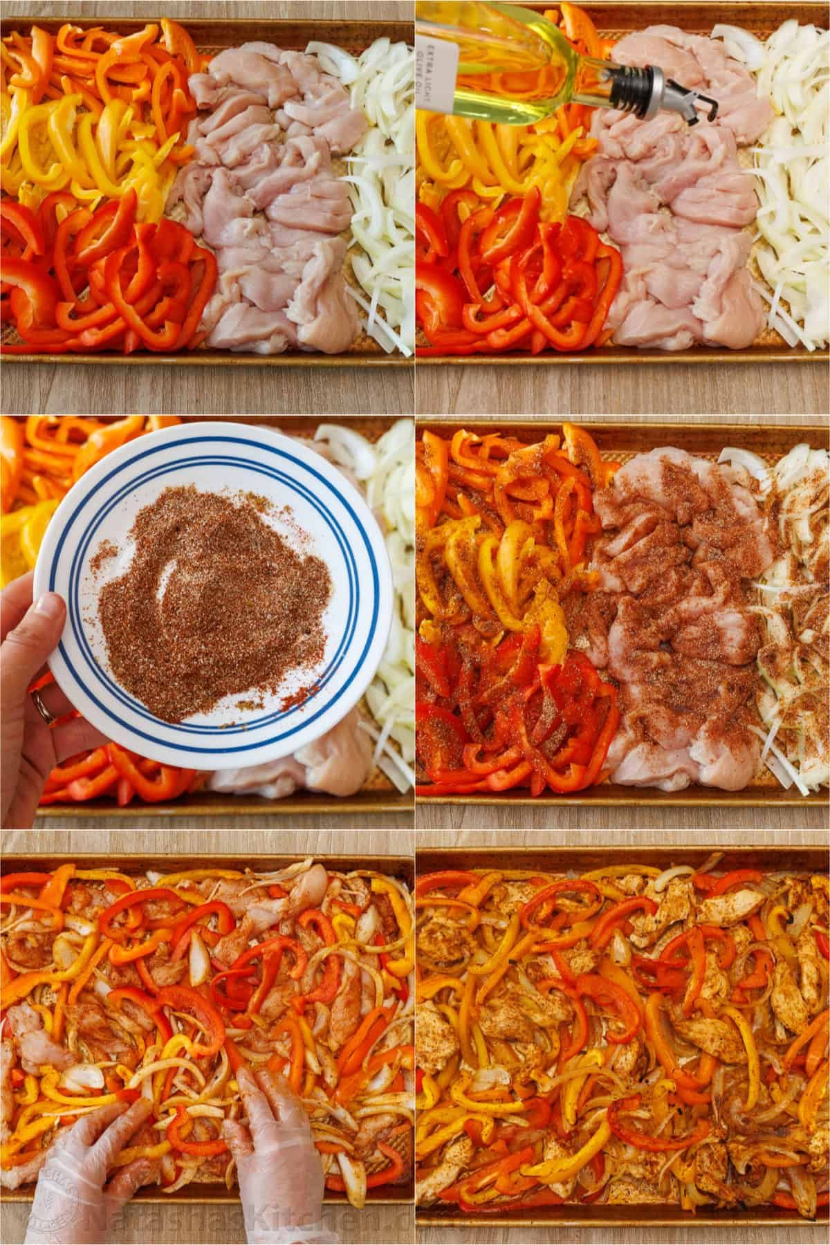 Sheet Pan Chicken Fajitas recipe packed with flavor. It's a crowd-pleasing, 30-minute, one pan meal that makes any weeknight meal a fiesta! Step by step photos on How to make sheet pan chicken fajitas in the oven
