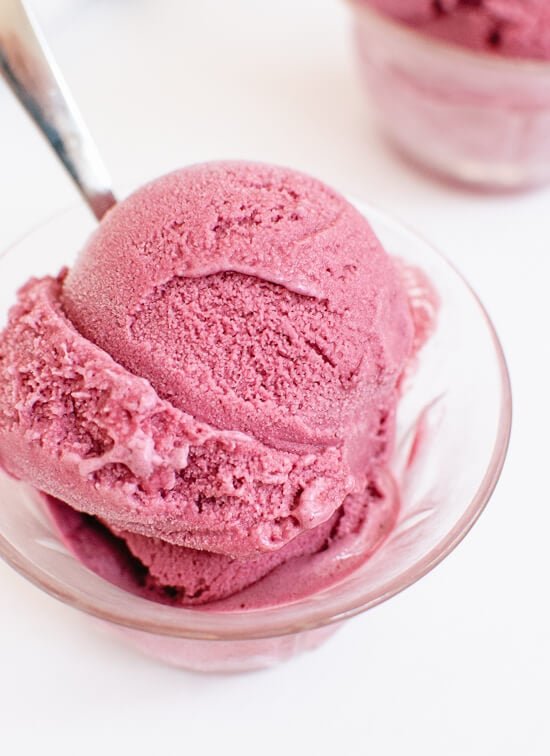 Blueberry frozen yogurt