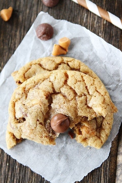 Butterscotch, Toffee, Chocolate Chip Cookie Recipe Butterscotch, Toffee, Chocolate Chip Cookie Recipe on twopeasandtheirpod.com. These cookies are a favorite at our house! #cookie #recipe