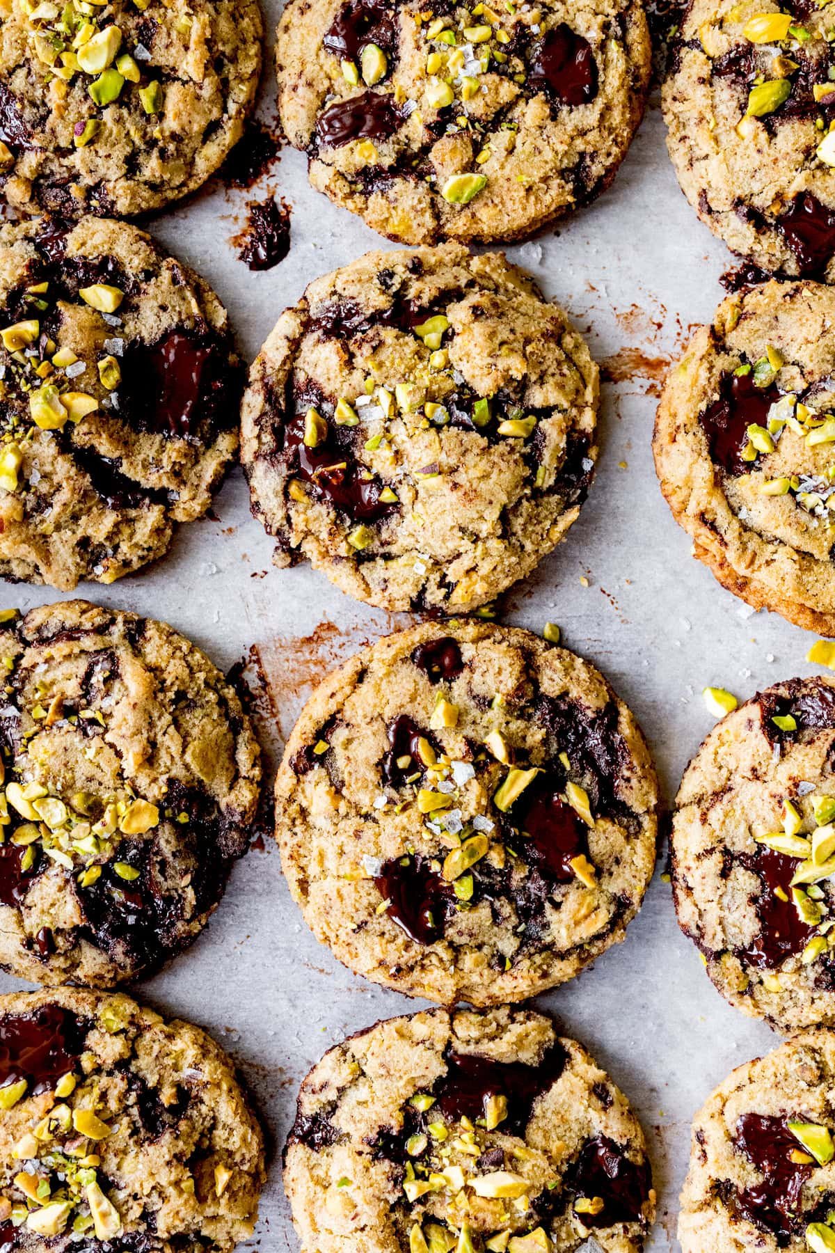 dark chocolate chunk pistachio cookies.