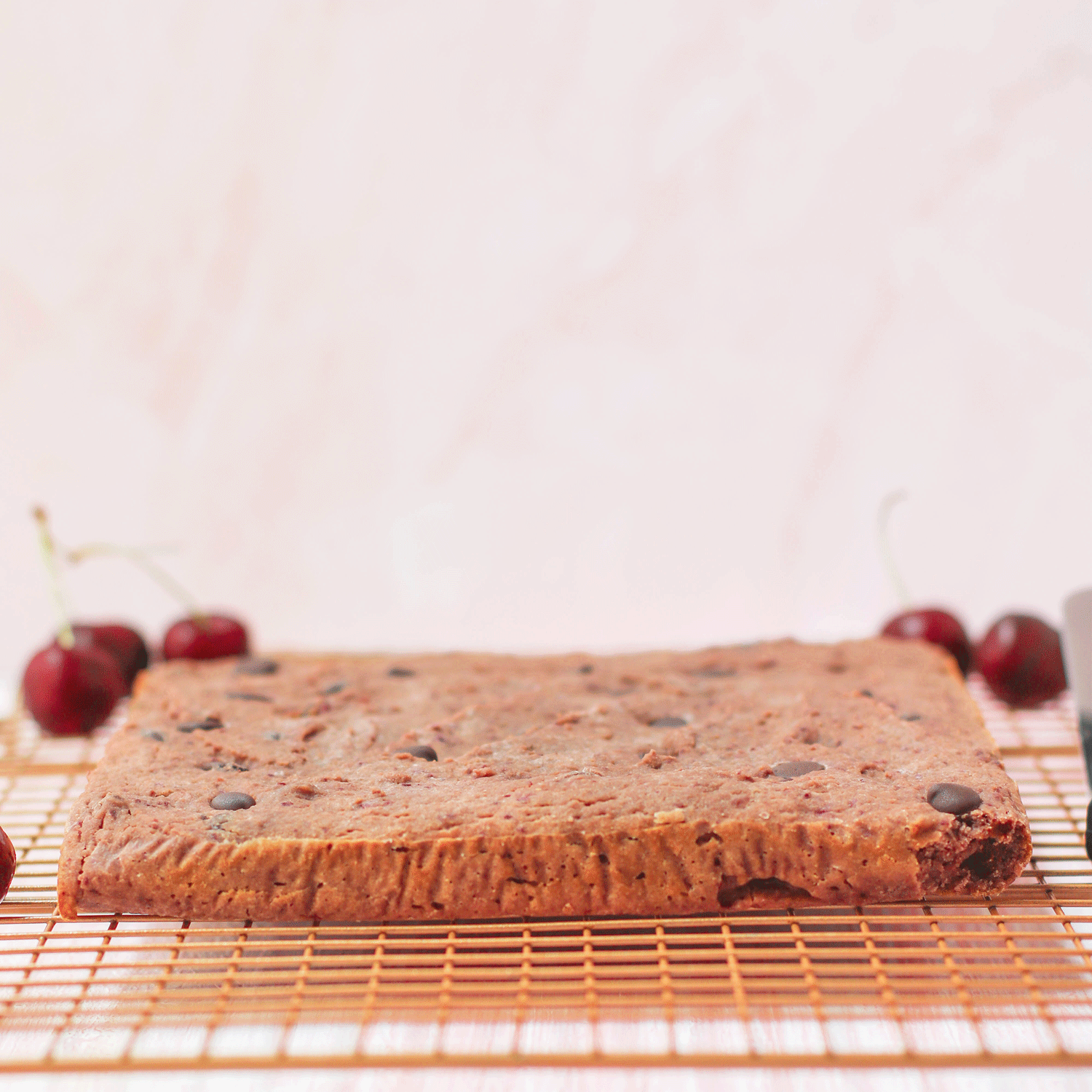 Healthy Cherry Chocolate Chip Blondies