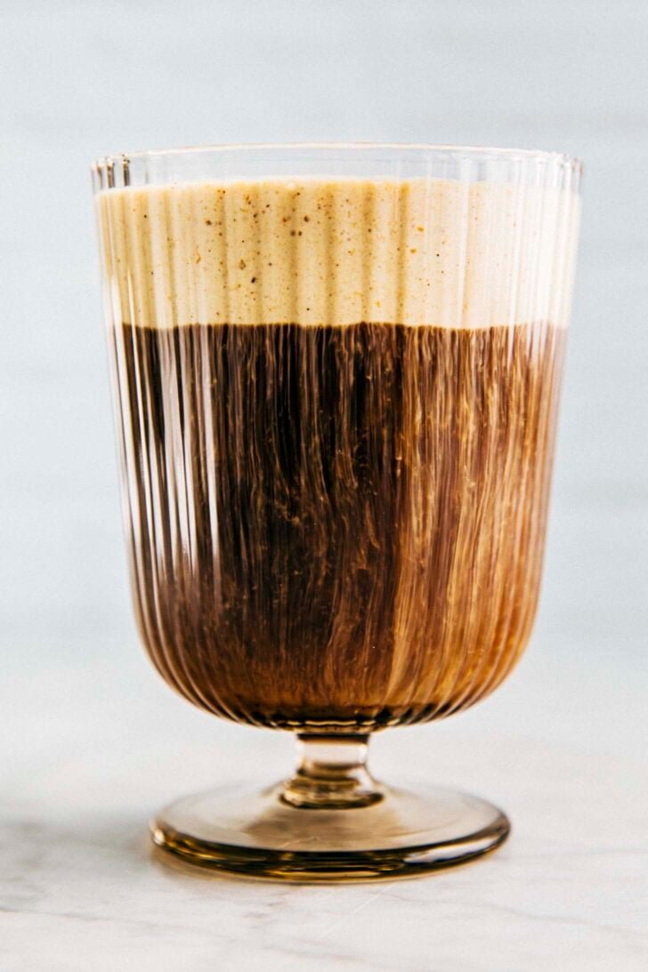 photo of coffee with pumpkin cream cold foam