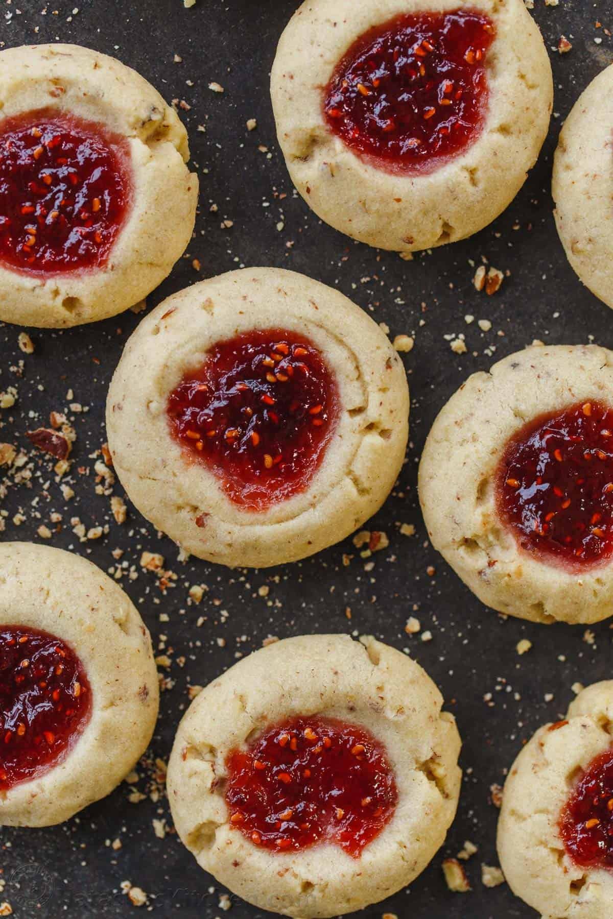 Thumbprint cooking using Cranberry Sauce Thanksgiving Leftovers