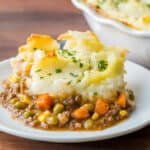 Slice of Shepherd's pie on a plate