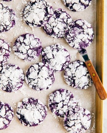 ube crinkle cookies