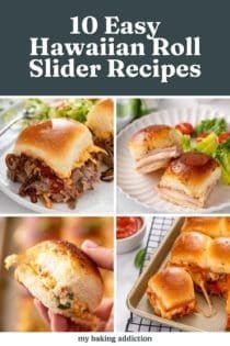 Collage of four slider recipe images. Text overlay includes post name.