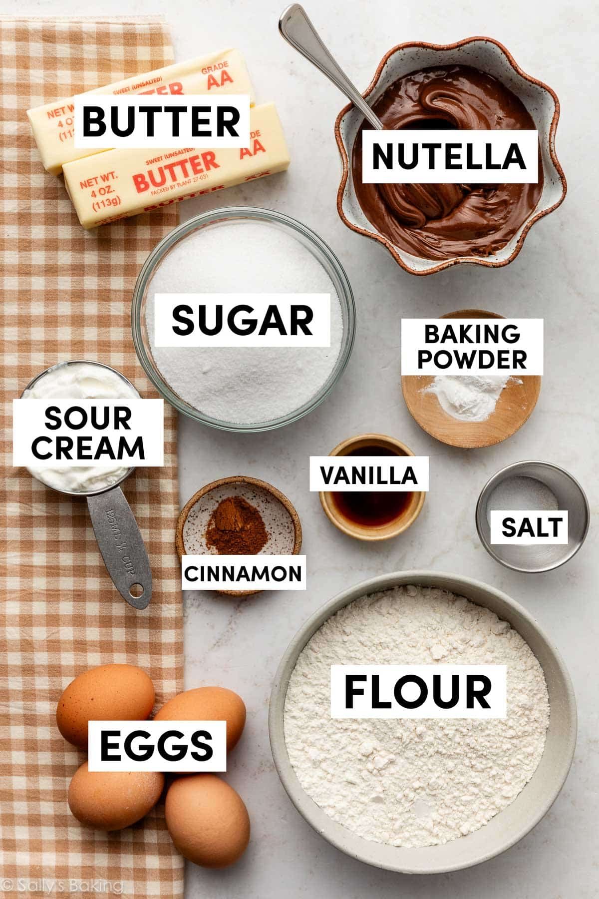 ingredients in bowls.