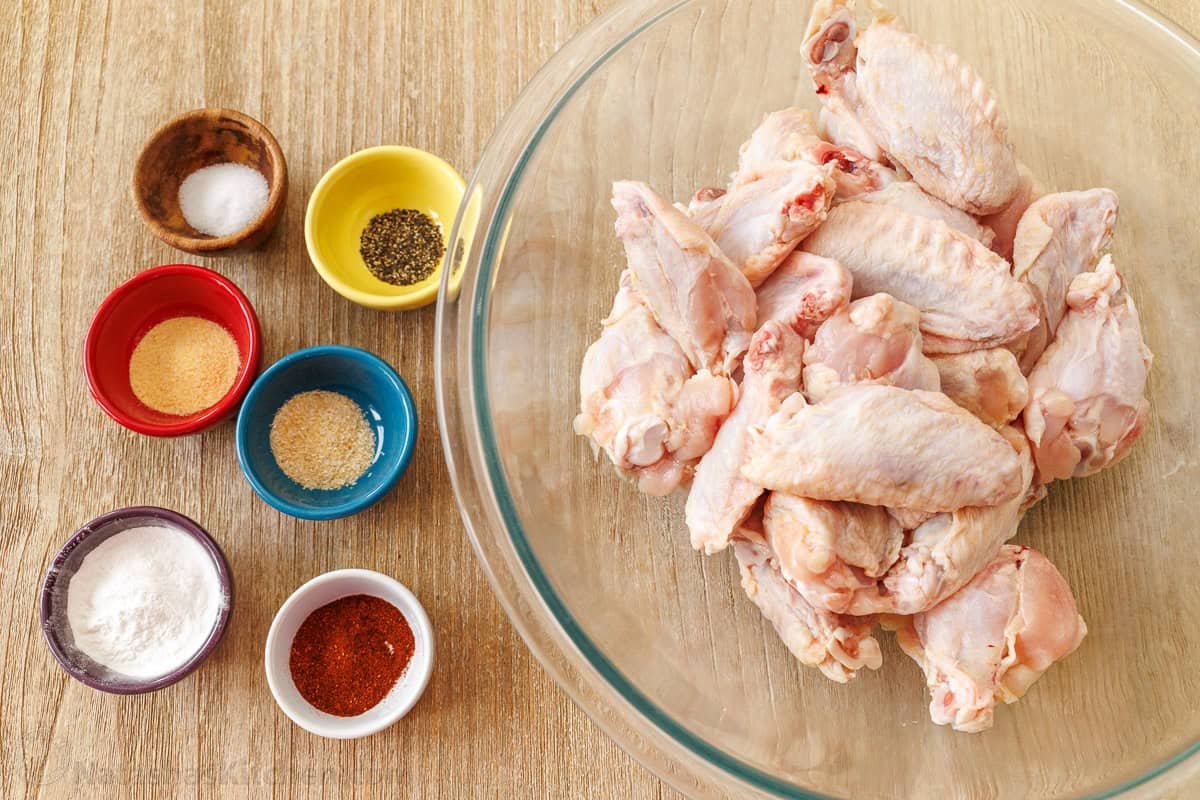 raw poultry with seasonings for a dry rub