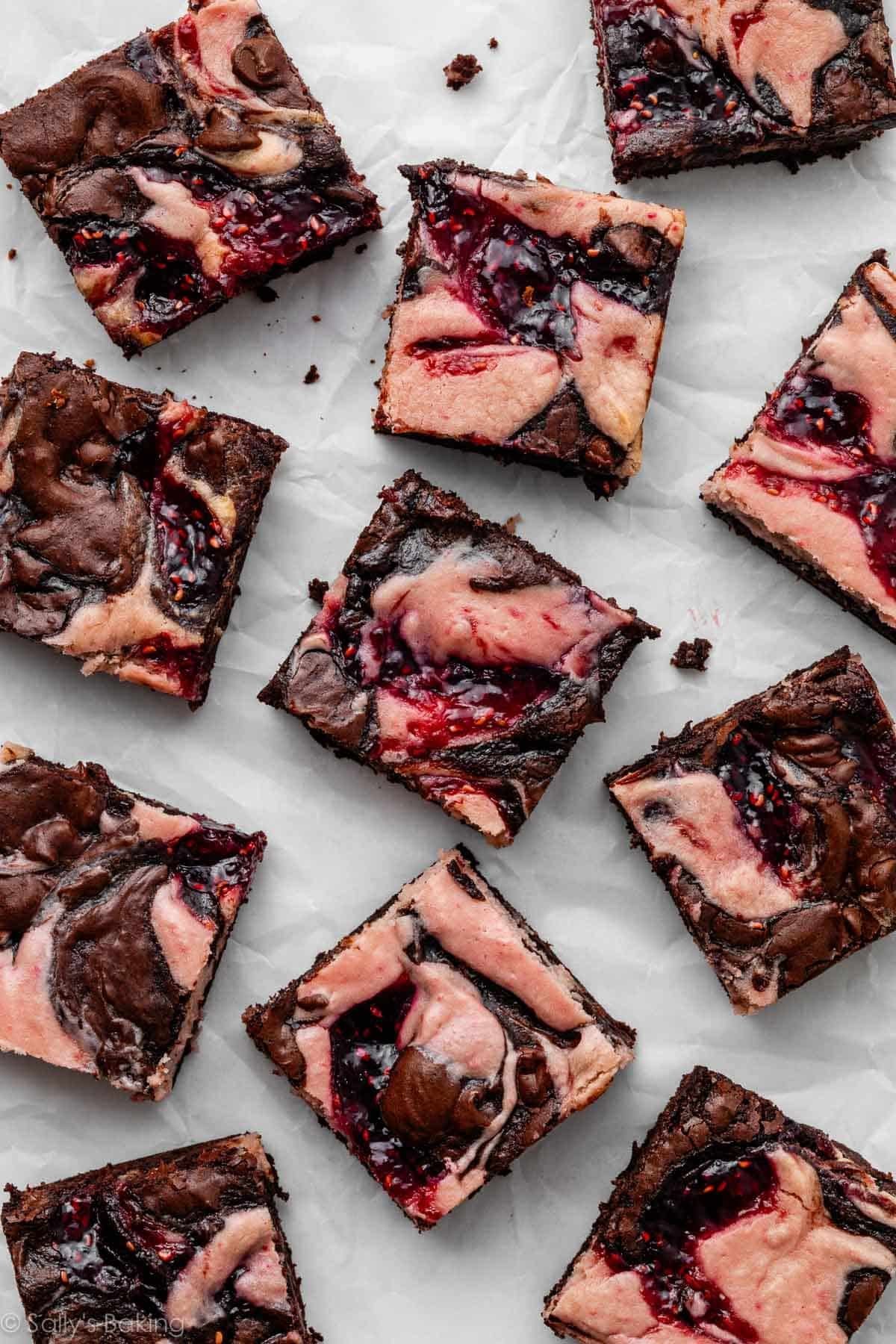 raspberry cheesecake brownies.