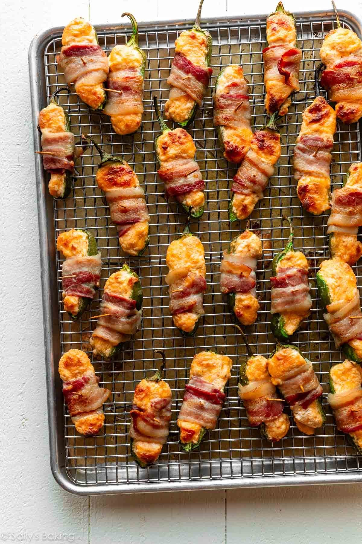 bacon wrapped stuffed jalapeños.