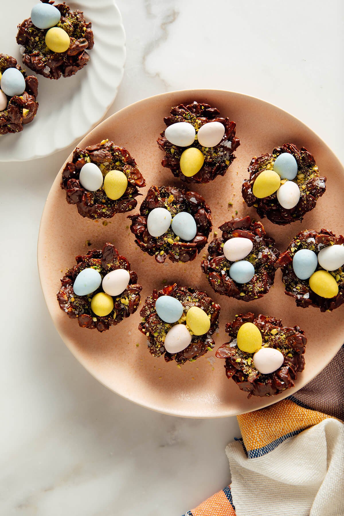 chocolate Easter egg nests