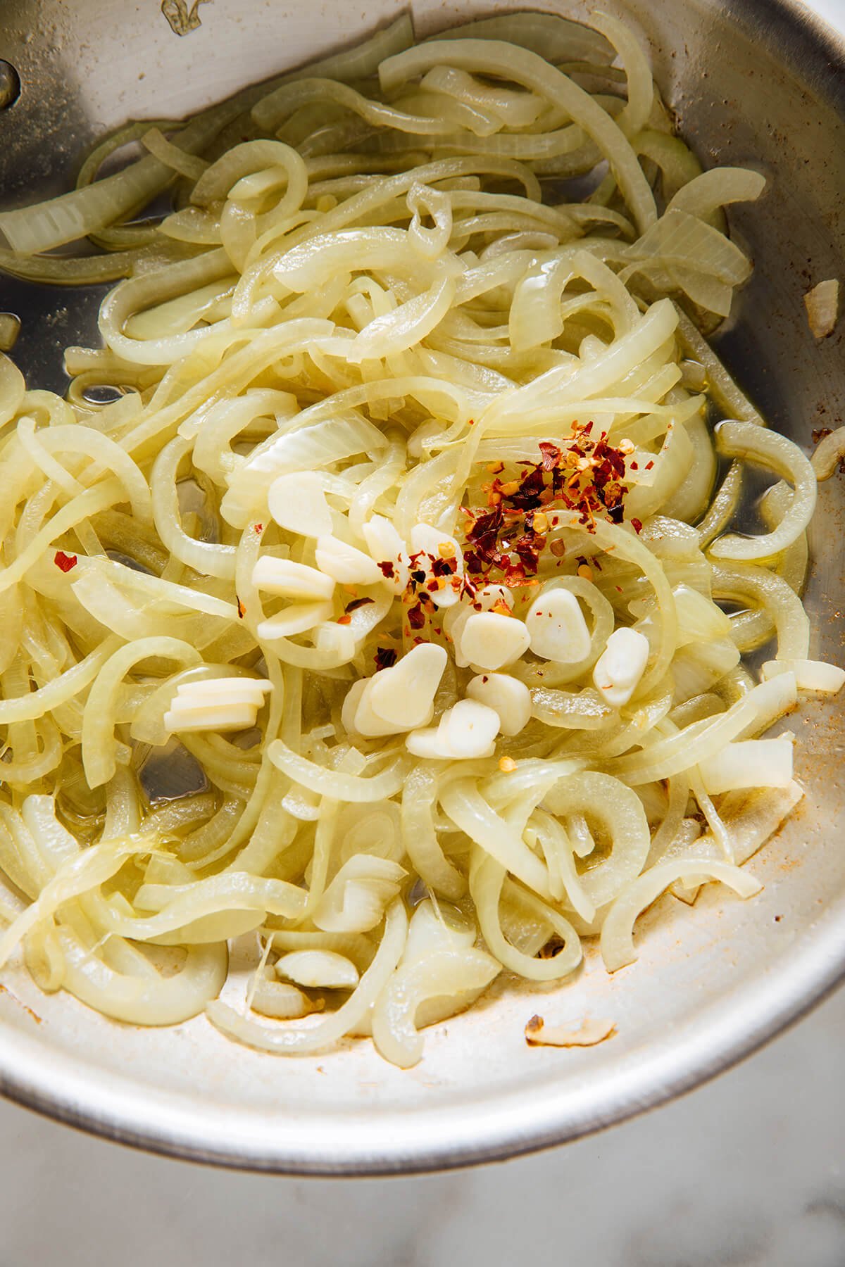 cooking onions and garlic