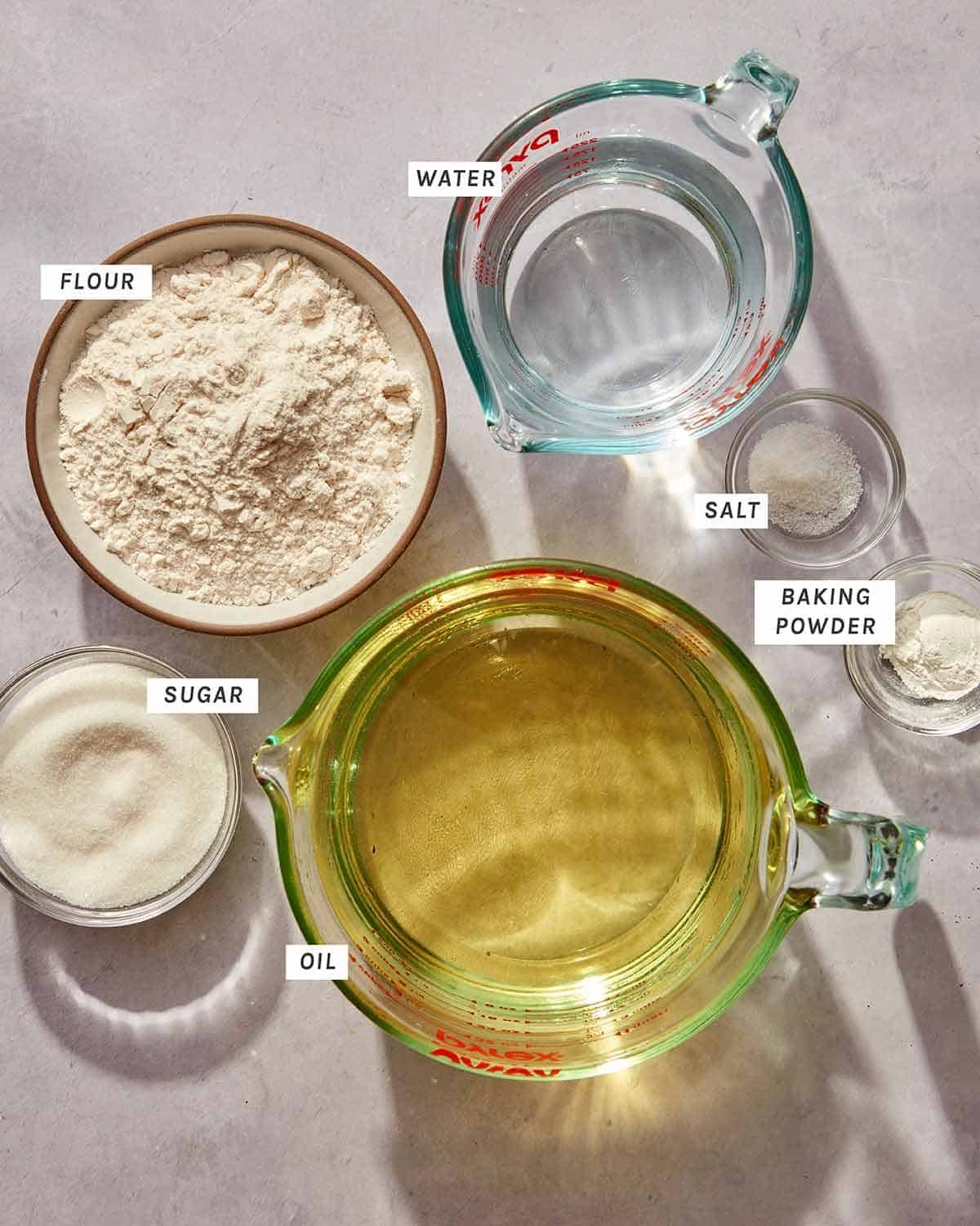 Ingredients to make Spanish Churros. 