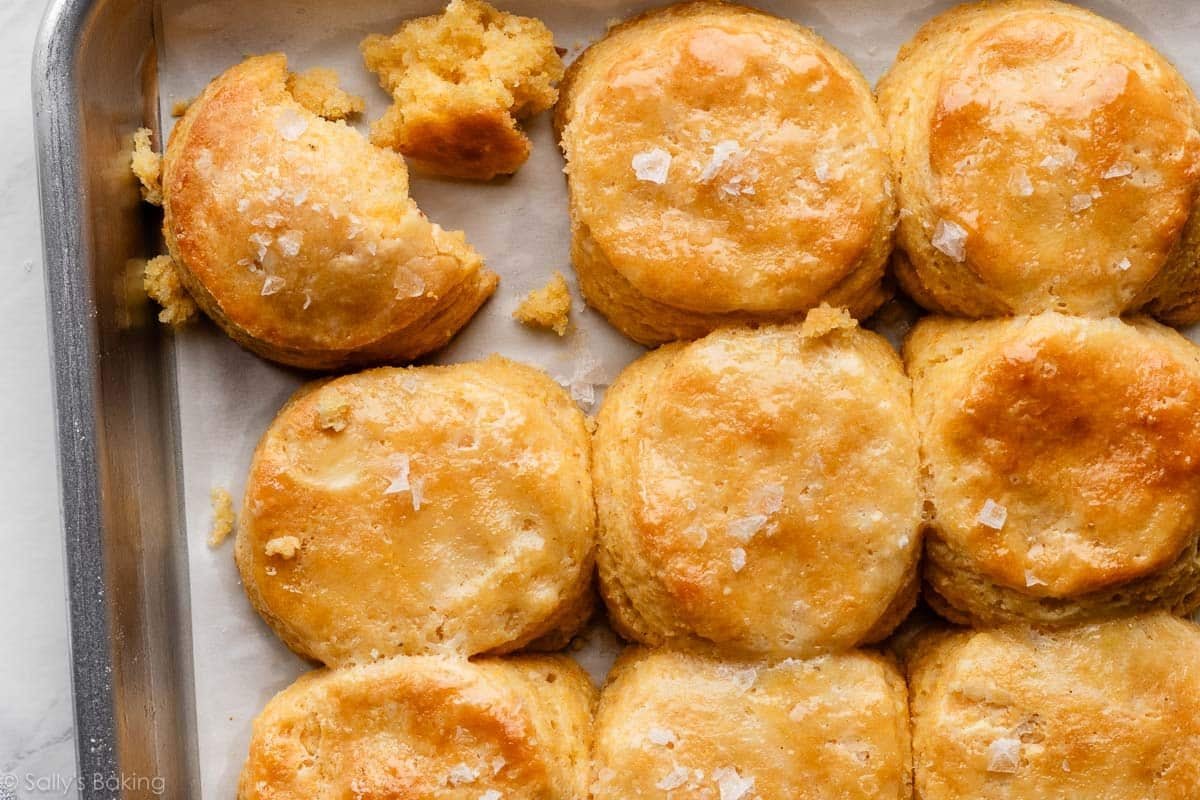 cornbread biscuits with sea salt.