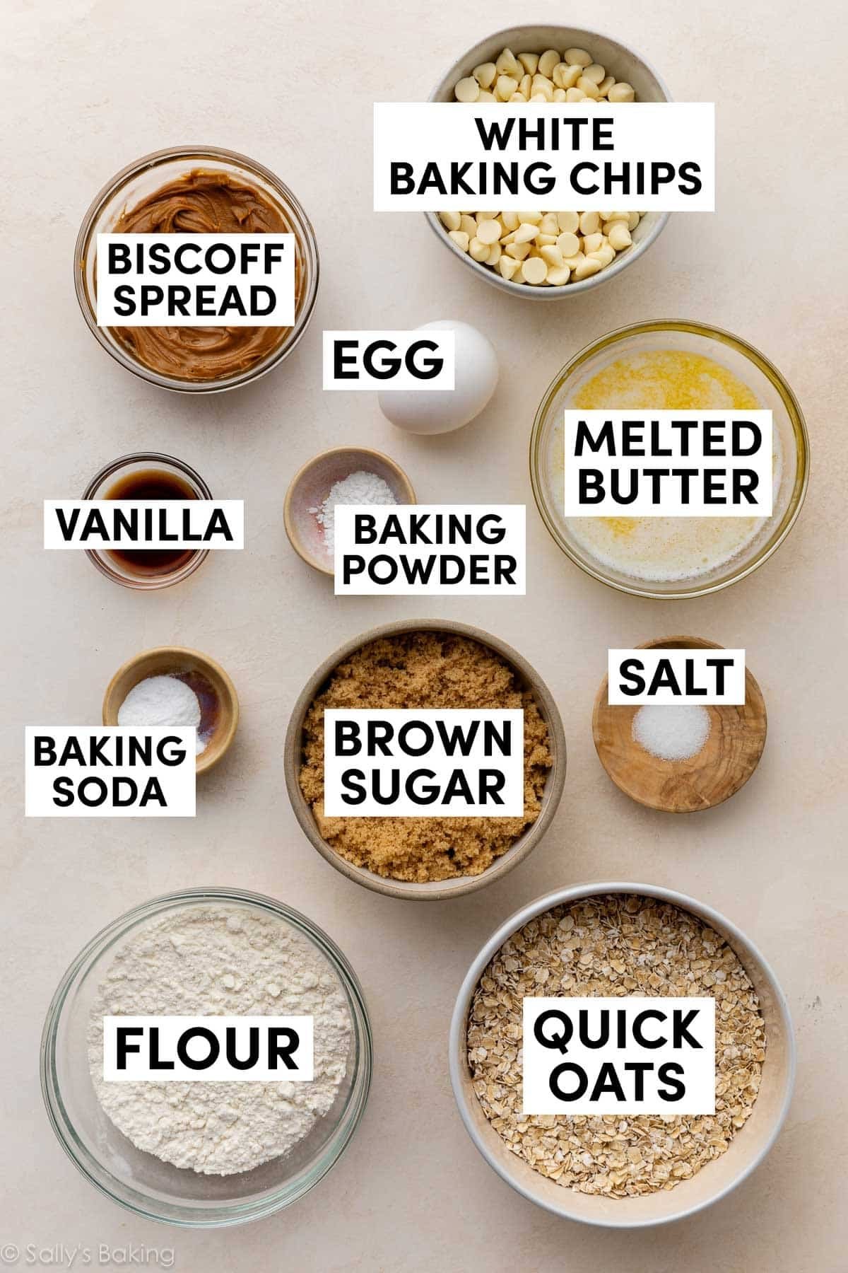various ingredients in bowls.