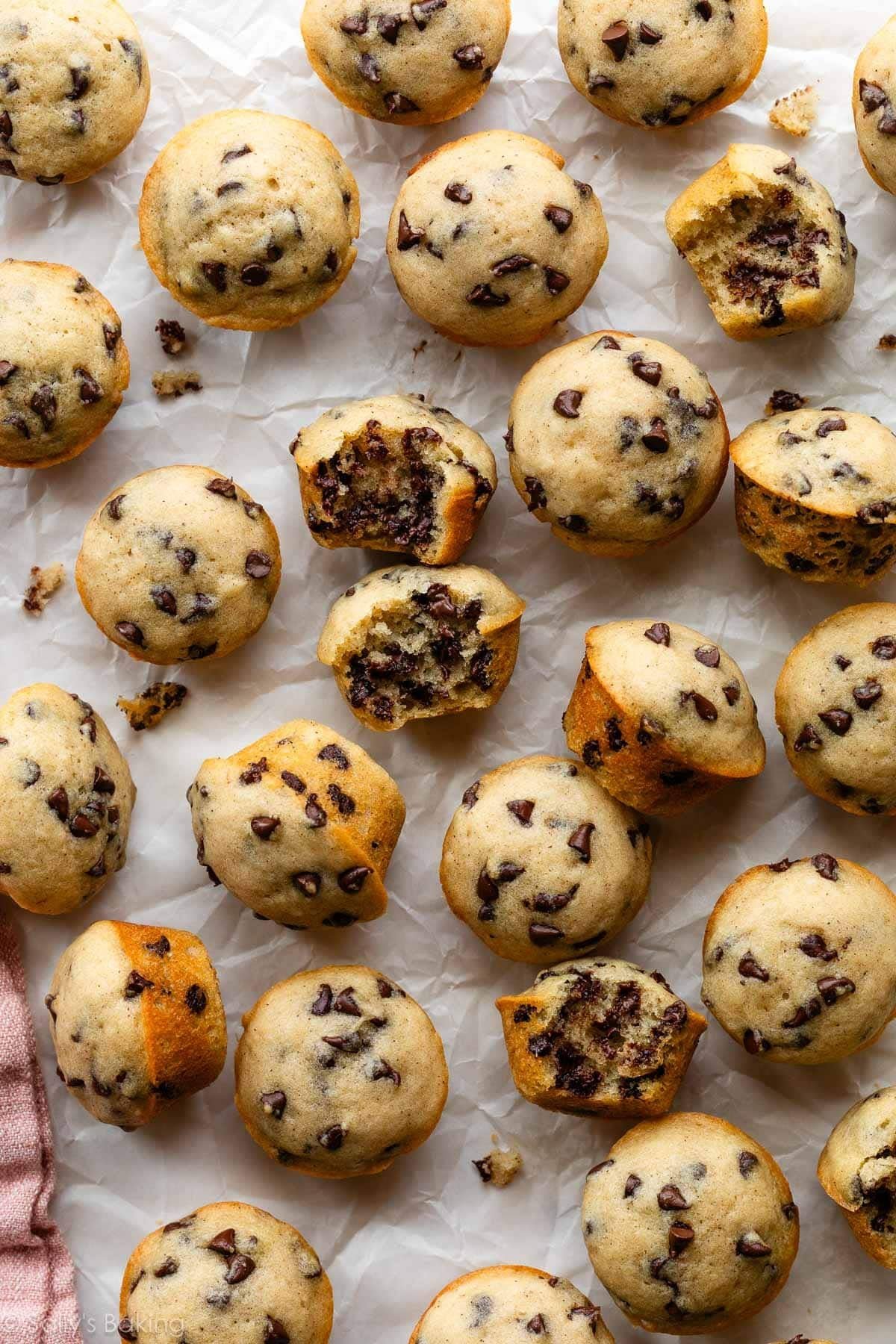 mini chocolate chip muffins.